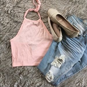 Light pink crop top